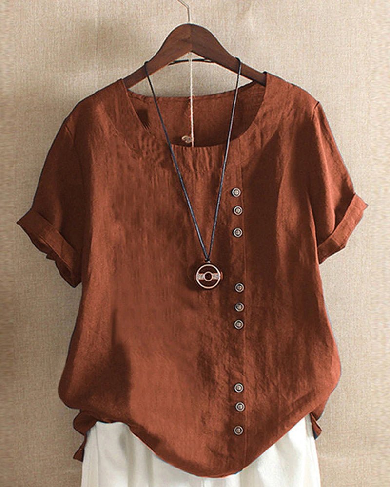 Angiolina | Layering Summer Button Design Blouse