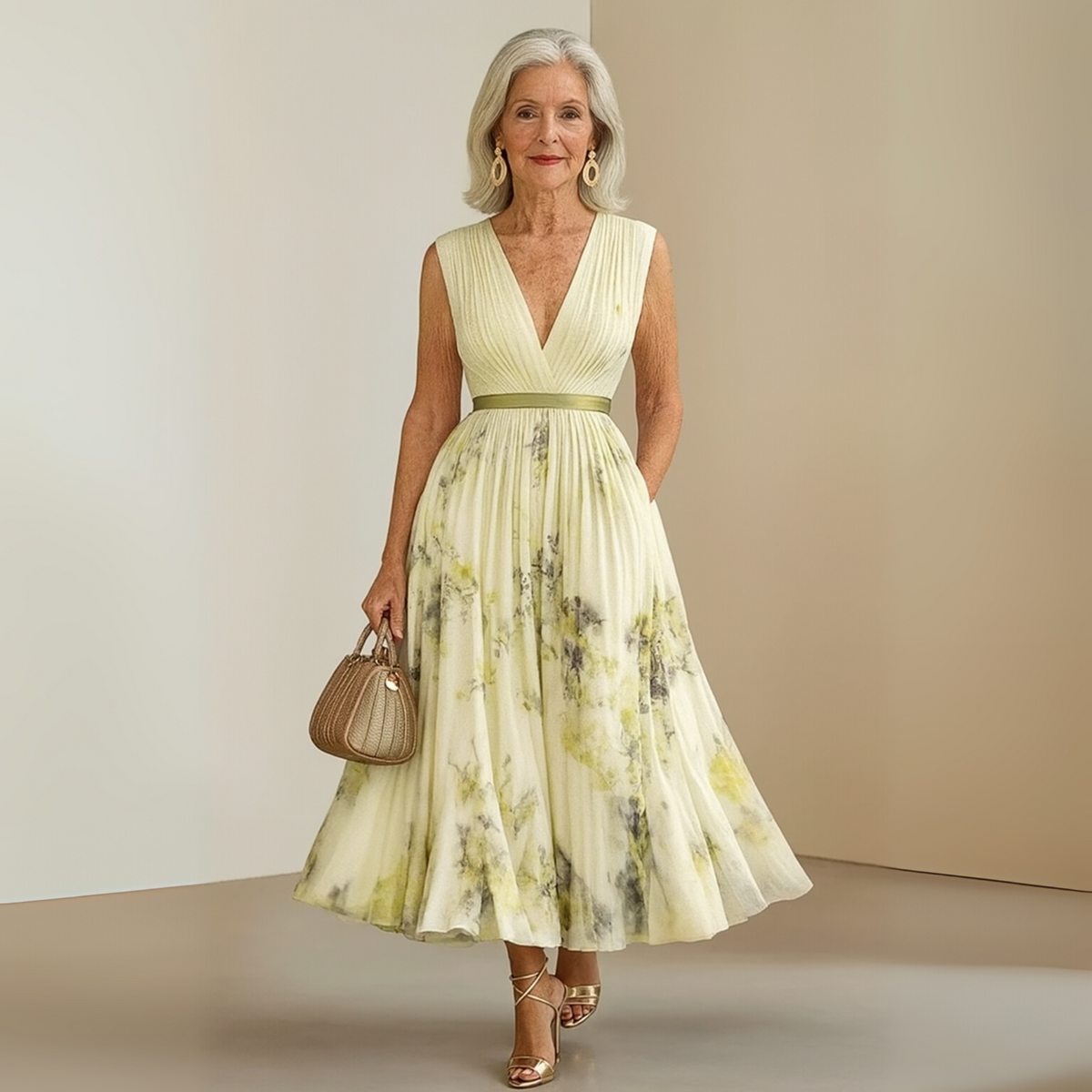 Scarlett | Resort V-Neck Summer Finish Dress