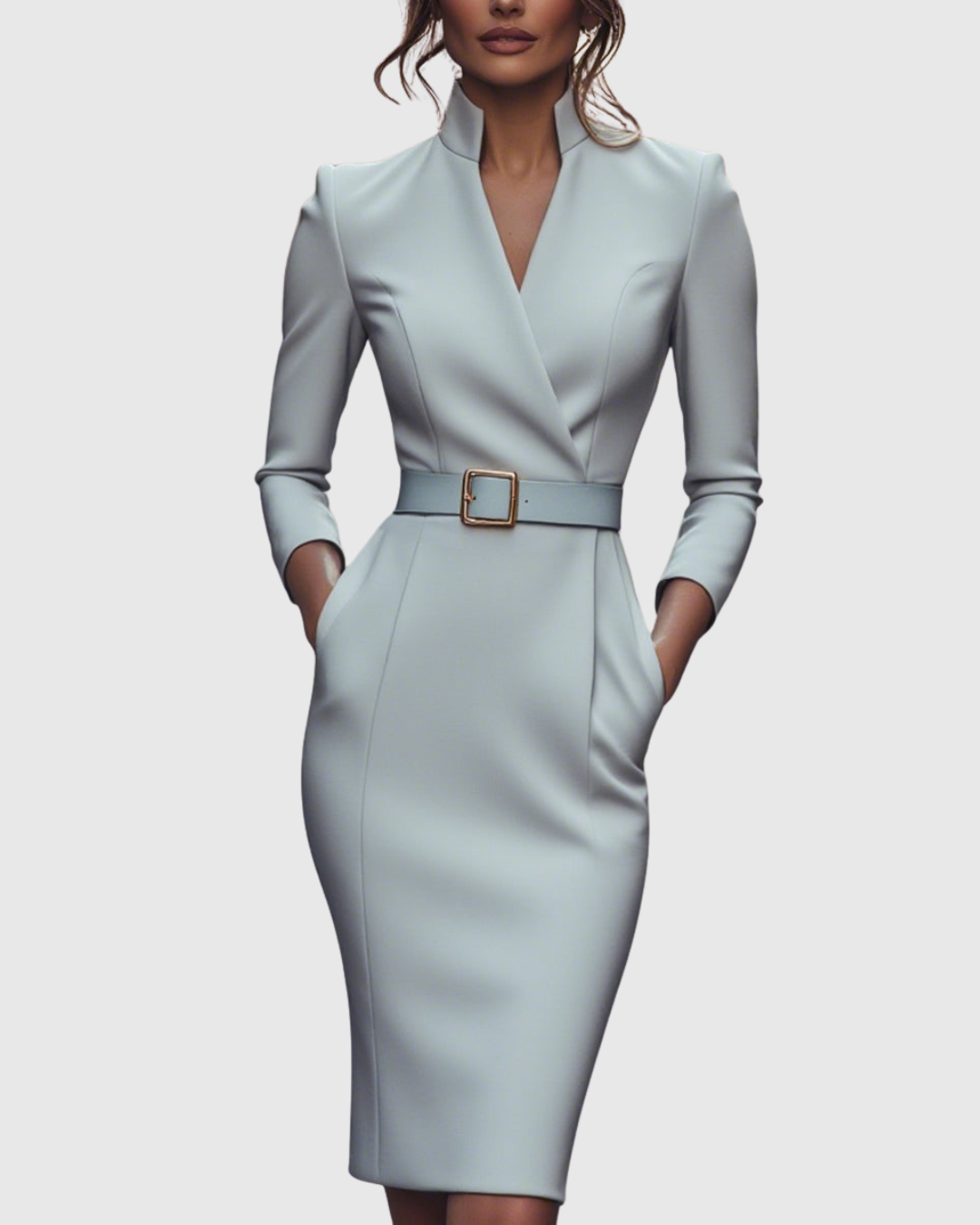 Anastasia | Getaway Mock-Wrap Belted Finish Dress
