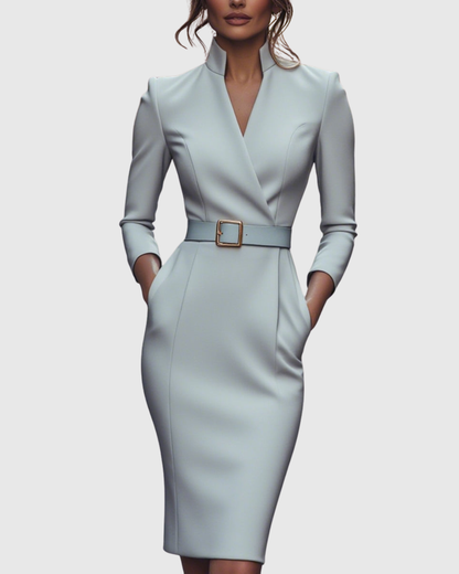 Anastasia | Getaway Mock-Wrap Belted Finish Dress