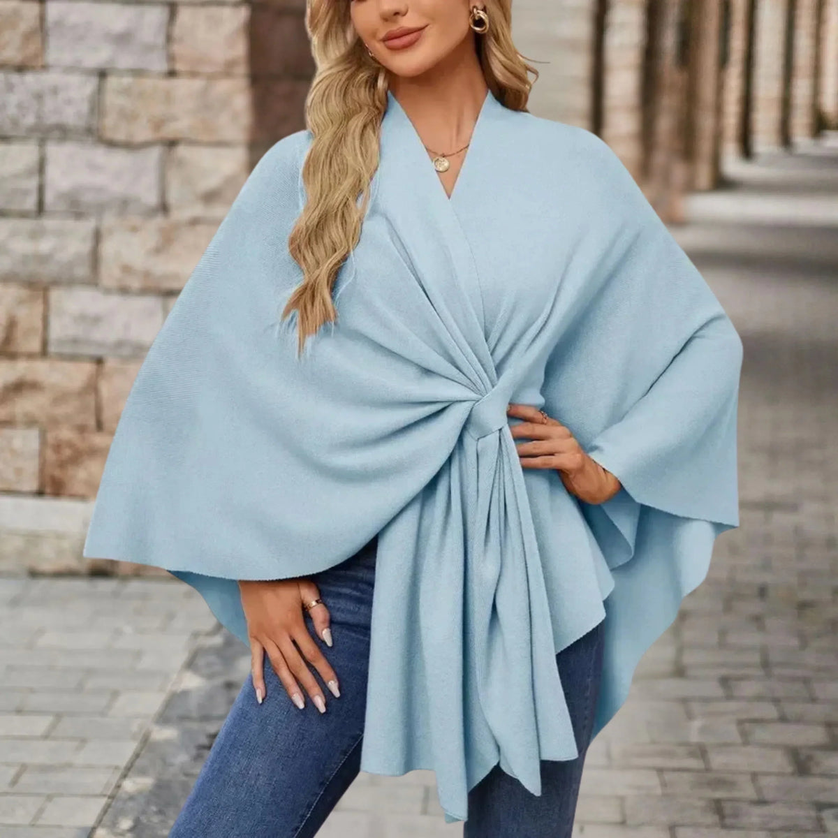 Asela | Layering Draped Statement Warmth Poncho