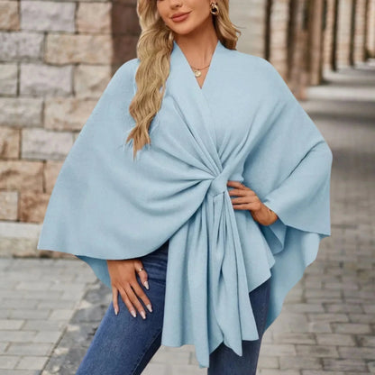 Asela | Layering Draped Statement Warmth Poncho
