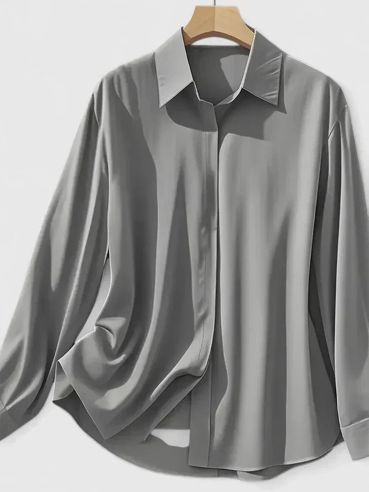 Fenella | Wardrobe-Staple Flowing Button-Up Silhouette Blouse