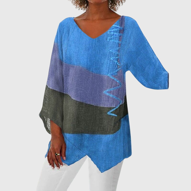Ampelia | Warm-Weather V-Neck Work Drape Top