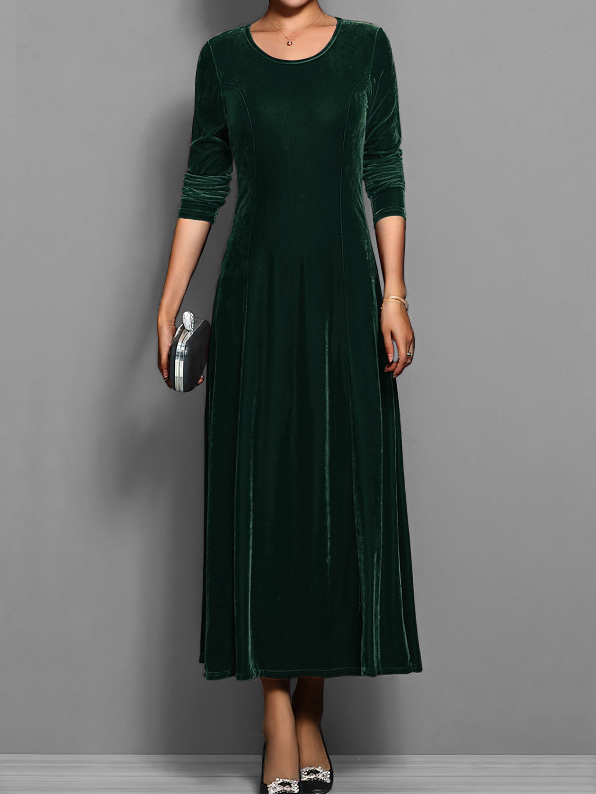 Jolanda | Brunch Velvet A-Line Flair Dress