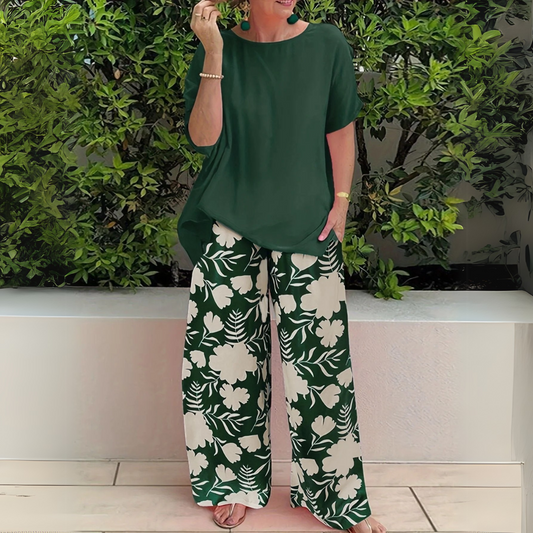 Raffaella | Travel-Ready Breathable Wide-Leg Comfort Set