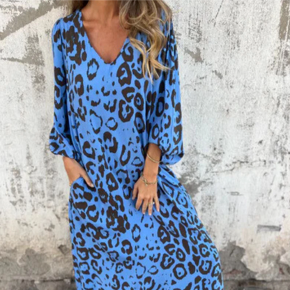 Felicita | Warm-Weather Breathable V-Neck Sensibility Dress