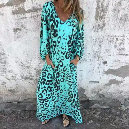 Felicita | Warm-Weather Breathable V-Neck Sensibility Dress