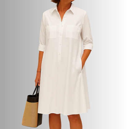 Grazia | Garden-Party Breathable A-Line Flair Dress