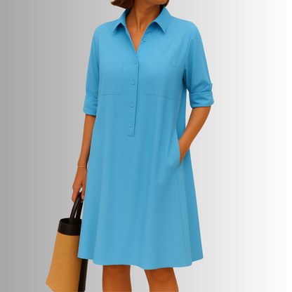 Grazia | Garden-Party Breathable A-Line Flair Dress
