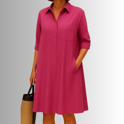 Grazia | Garden-Party Breathable A-Line Flair Dress