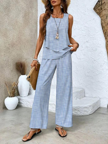 Anastasina | Coordinated Breathable Wide-Leg Comfort Set