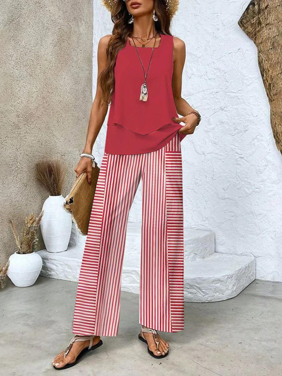 Anastasina | Coordinated Breathable Wide-Leg Comfort Set