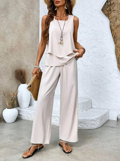 Anastasina | Coordinated Breathable Wide-Leg Comfort Set