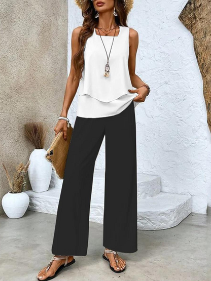Anastasina | Coordinated Breathable Wide-Leg Comfort Set
