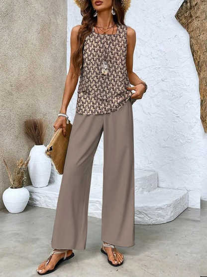 Anastasina | Coordinated Breathable Wide-Leg Comfort Set