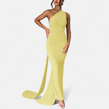 Immacolina | Occasion-Ready Maxi One-Shoulder Shape Dress