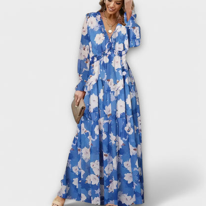 Leonia | Wardrobe-Staple Flowing Maxi Flair Dress