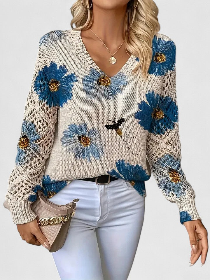 Arnelda | Weekend-Ready Floral Lightweight Softness Sweater