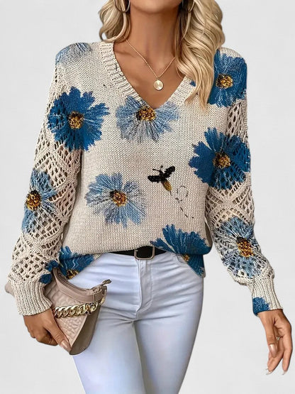 Arnelda | Weekend-Ready Floral Lightweight Softness Sweater