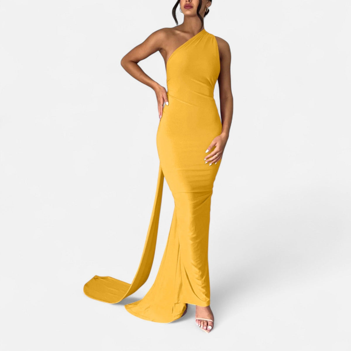 Immacolina | Occasion-Ready Maxi One-Shoulder Shape Dress