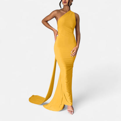 Immacolina | Occasion-Ready Maxi One-Shoulder Shape Dress