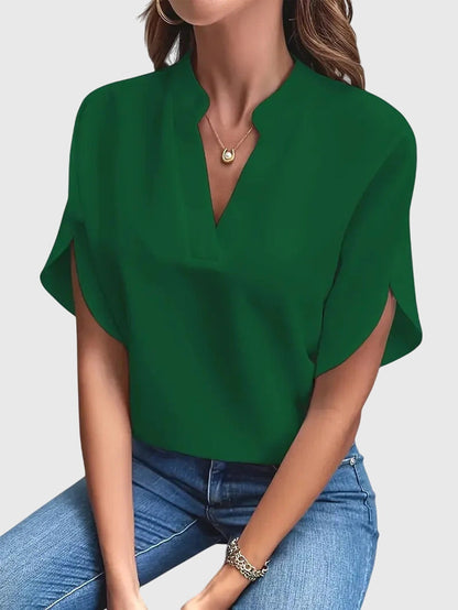 Aliverta | Desk-to-Dinner V-Neck Work Silhouette Shirt