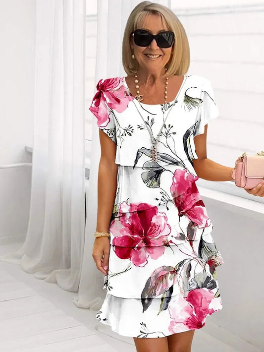 Lucrezia | Warm-Weather Ruffled Pleated Finish Dress