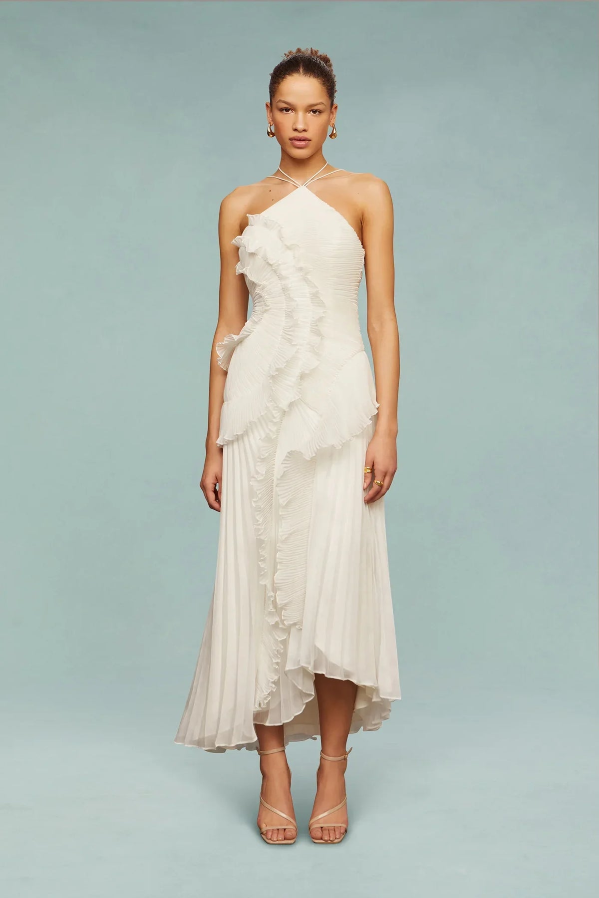 Emma | Halter Ruffle Tiered Maxi Dress