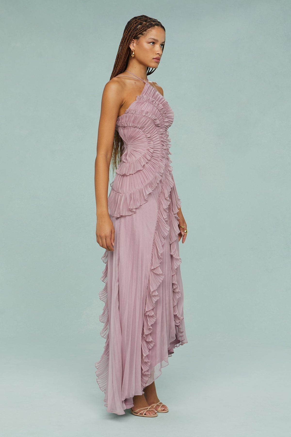 Bonagiunta | Getaway Halterneck Pleated Piece Dress