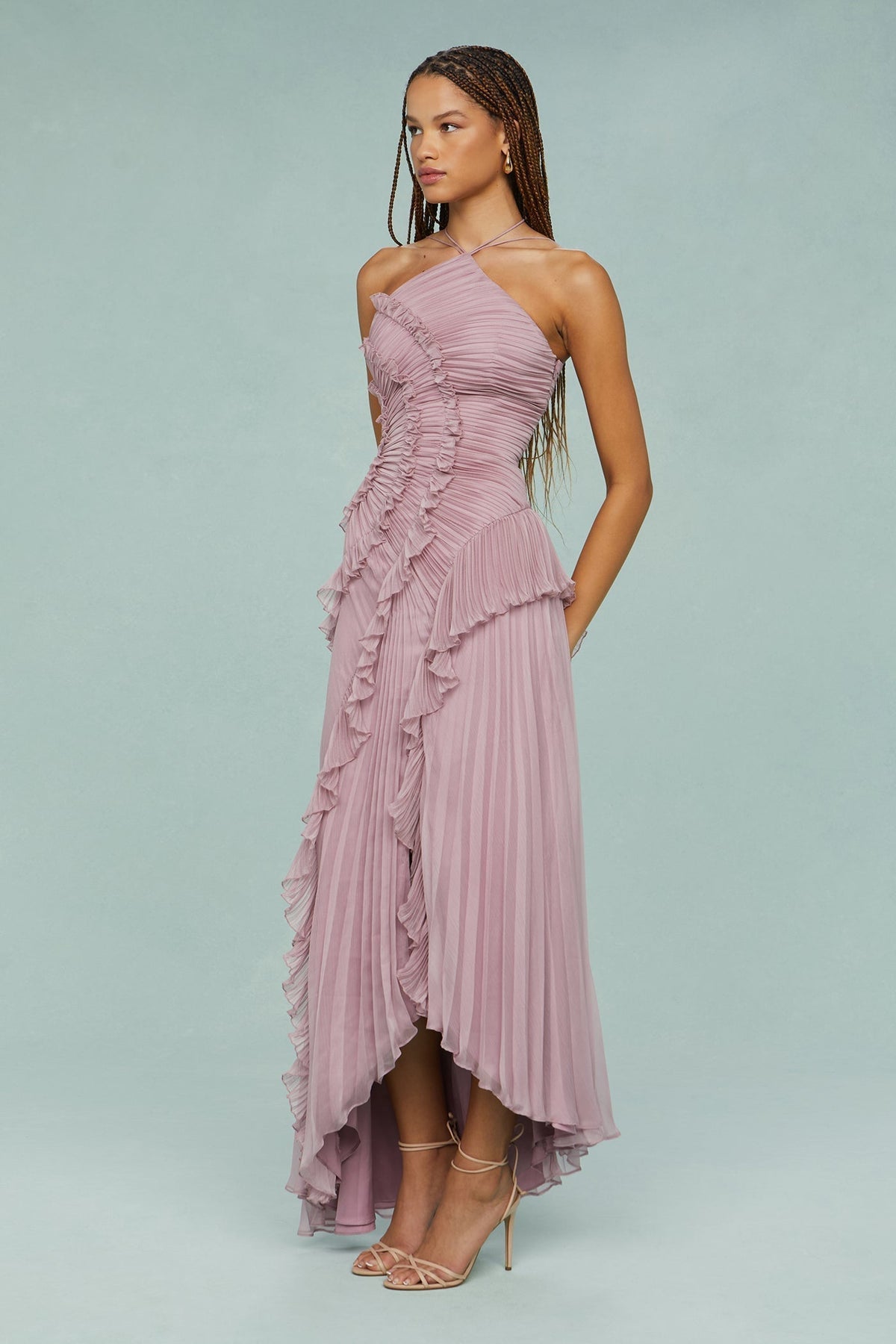 Bonagiunta | Getaway Halterneck Pleated Piece Dress