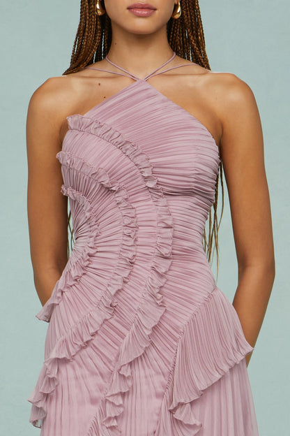 Bonagiunta | Getaway Halterneck Pleated Piece Dress