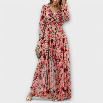Leonia | Wardrobe-Staple Flowing Maxi Flair Dress