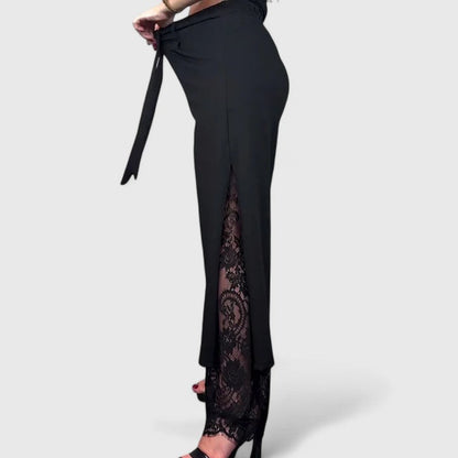 Madonna | Office-Ready Wide-Leg Lace Shape Pants