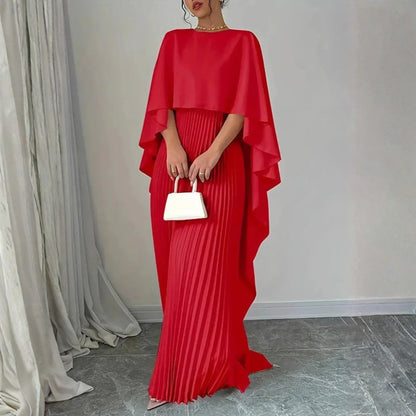 Damarisa | Garden-Party Maxi Pleated Drape Dress