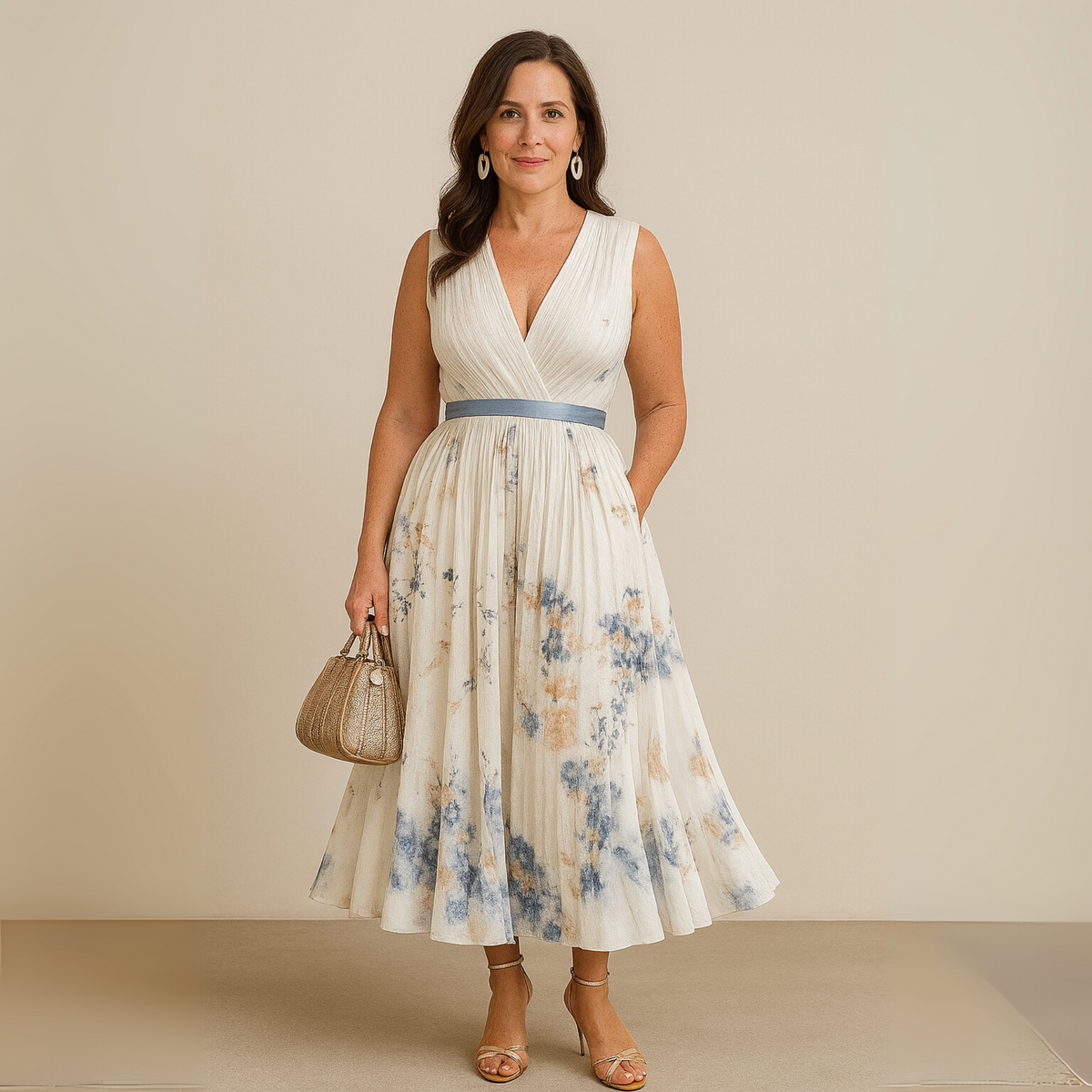 Scarlett | Resort V-Neck Summer Finish Dress