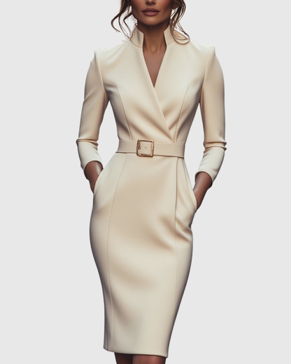 Anastasia | Getaway Mock-Wrap Belted Finish Dress