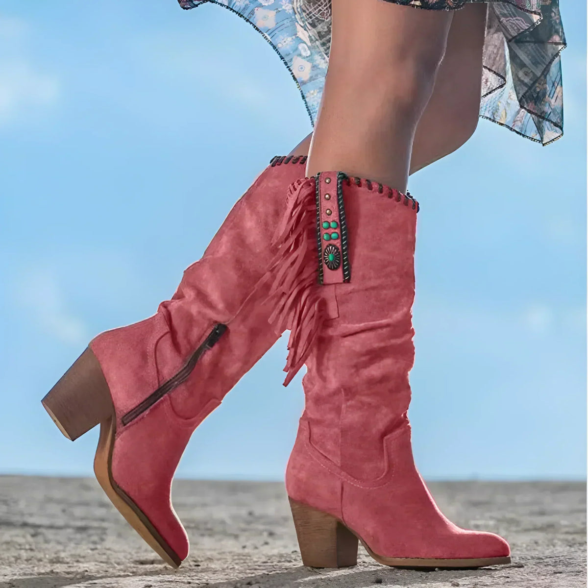 Clementine | Weekend Fringe Chunky-Heel Support Boot