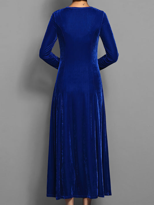 Jolanda | Brunch Velvet A-Line Flair Dress