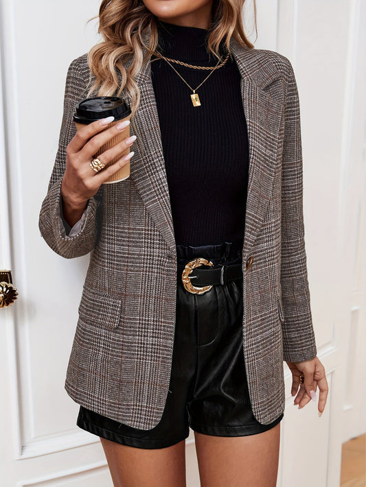 Bonaria | Weekend Checked Tailored Warmth Blazer