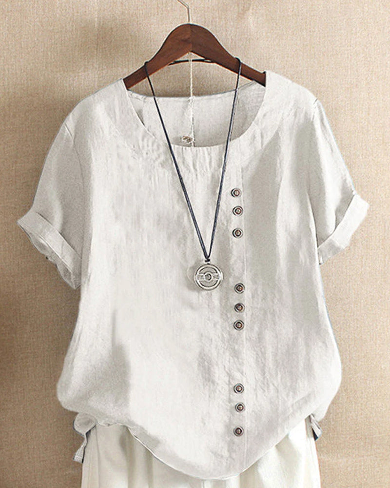 Bertilla | Everyday Short Sleeve Fit Blouse