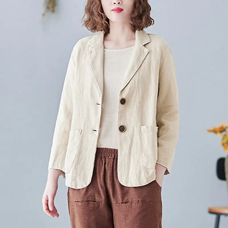 Allegra | Transitional Breathable Linen Tailoring Blazer
