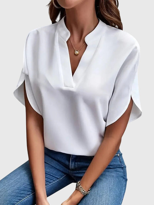 Aliverta | Desk-to-Dinner V-Neck Work Silhouette Shirt