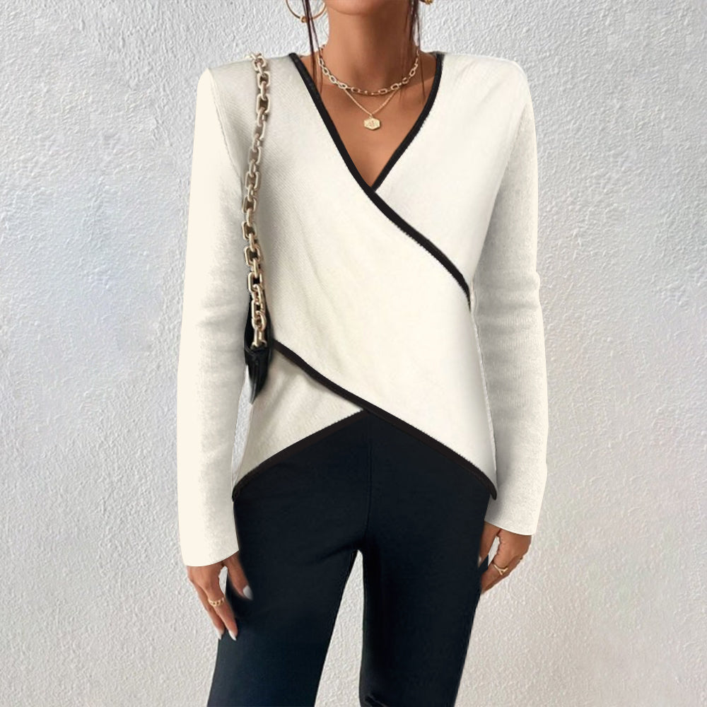 Xanthe | Cold-Weather Wrap V-Neck Fit Sweater