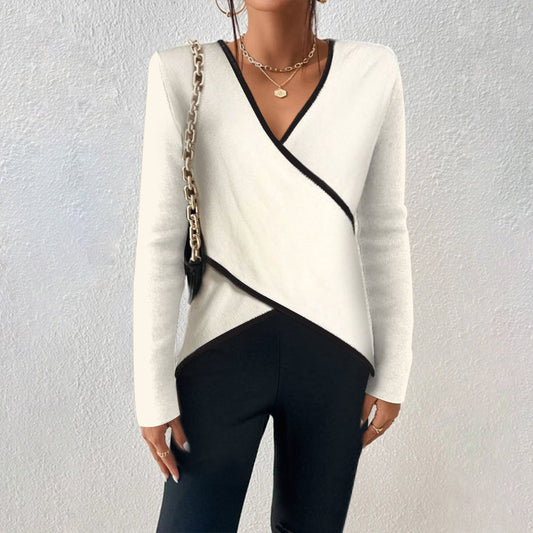 Xanthe | Cold-Weather Wrap V-Neck Fit Sweater