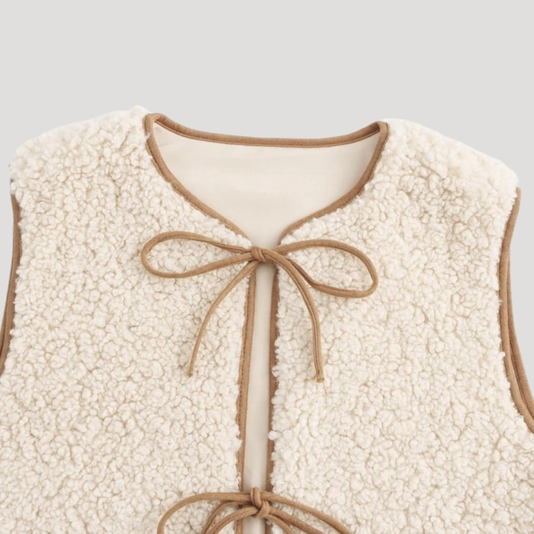 Zaccaria | Layering Warm-Weather Tie-Front Warmth Vest