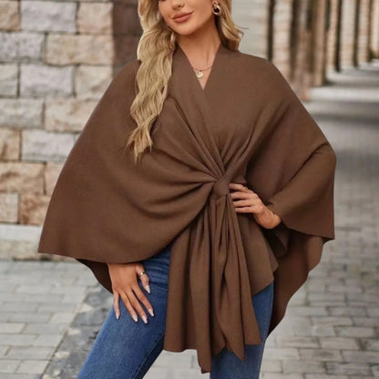 Asela | Layering Draped Statement Warmth Poncho