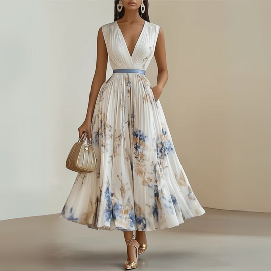 Scarlett | Resort V-Neck Summer Finish Dress