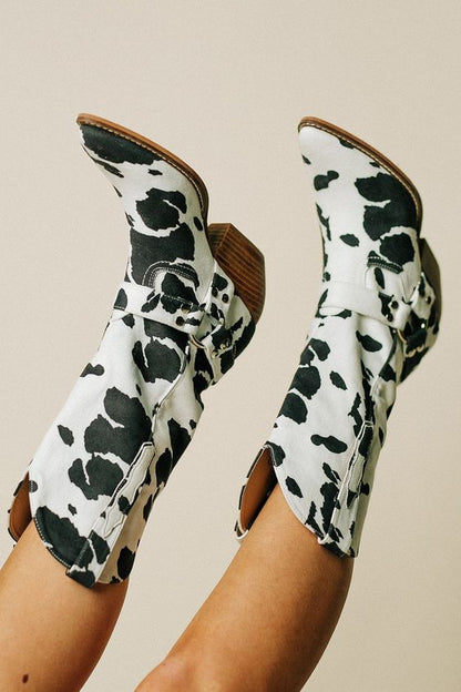 Amparo | Cold-Weather Western Cowhide-Print Comfort Boot
