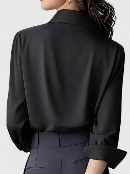 Fenella | Wardrobe-Staple Flowing Button-Up Silhouette Blouse